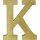 Glitter Gold Letter K Sign